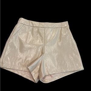 adorable faux leather shorts, nwt, lined, comfortable, small